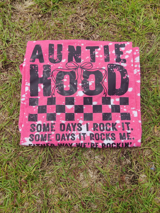 Ready To Ship Aunt Hood (t-shirt is a bright pink)