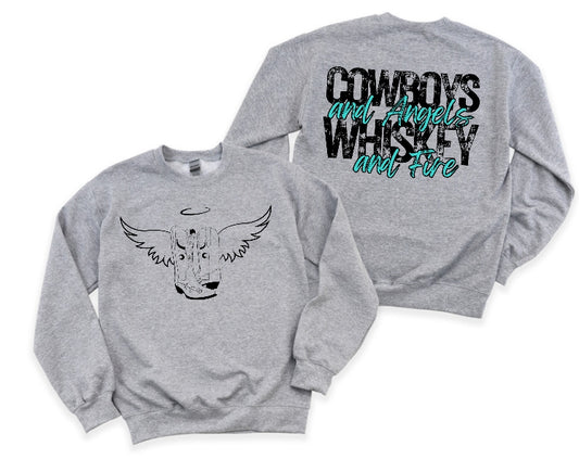 Cowboys and whiskey sweatshirt