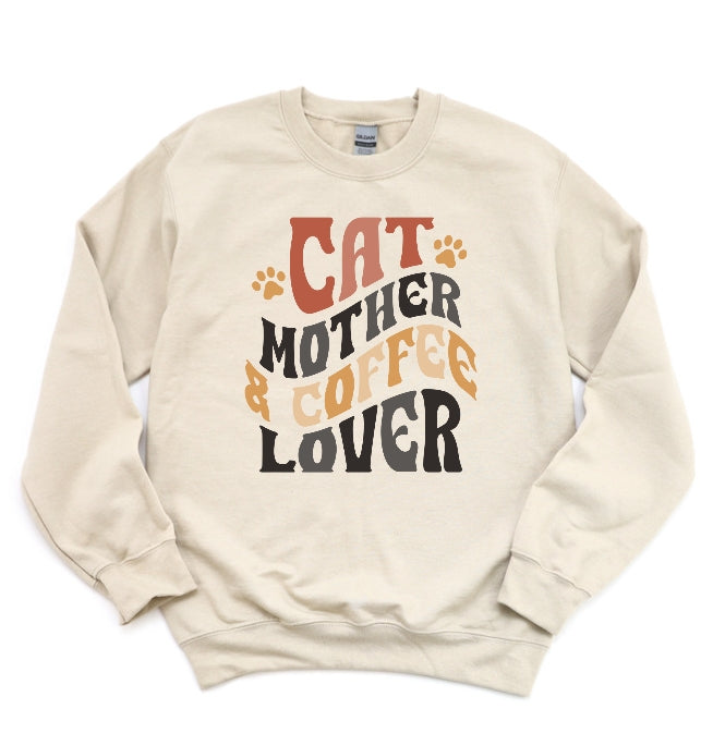 Cat mother coffee lover sweatshirt