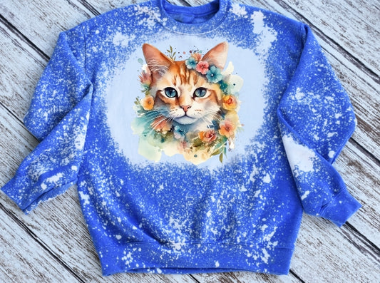 Watercolor Cat Sweatshirt