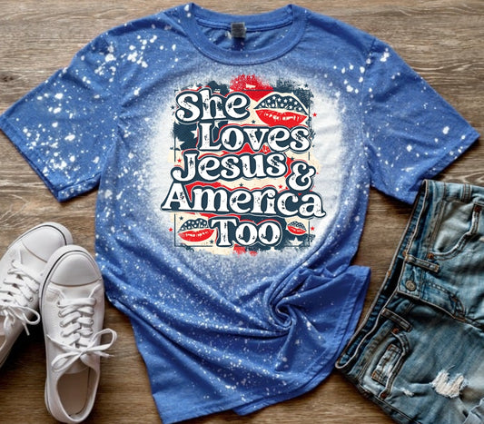 She loves Jesus and America too T-shirt